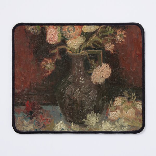 Item preview, Vase With Chinese Asters and Gladioli by Vincent van Gogh: Floral Still Life Poster designed and sold by artofuniverse.
