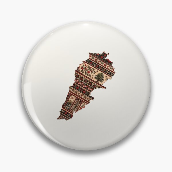 Item preview, Lebanon Map Poster | Traditional Lebanese Embroidery Art designed and sold by bone  apart.