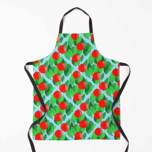 Item preview, Pixel Apples and Leaves on Soft Sky Blue designed and sold by JaygiesDesign.