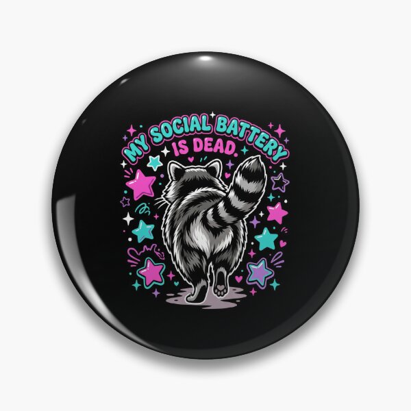 Item preview, My Social Battery Is Dead Raccoon Introvert Social Exhaustion designed and sold by SofenArt.