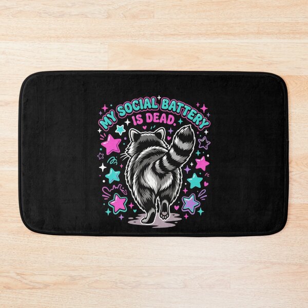 Item preview, My Social Battery Is Dead Raccoon Introvert Social Exhaustion designed and sold by SofenArt.