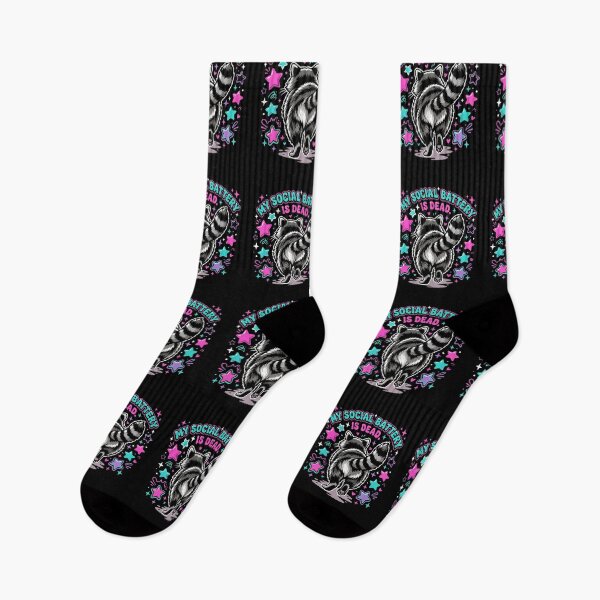 Item preview, My Social Battery Is Dead Raccoon Introvert Social Exhaustion designed and sold by SofenArt.