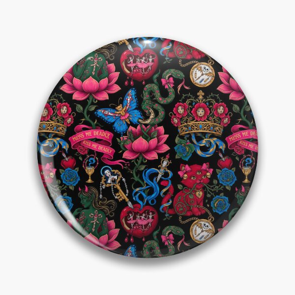 Item preview, Red Cats Pattern | Ed Hardy Style. Vintage Tattoo Style designed and sold by Piagor.