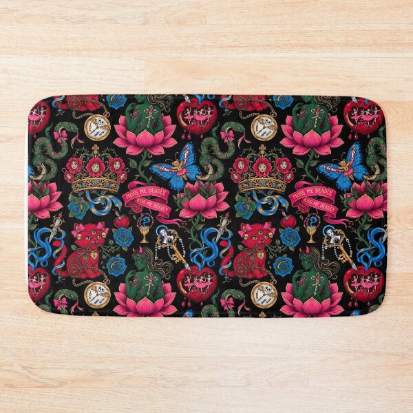 Item preview, Red Cats Pattern | Ed Hardy Style. Vintage Tattoo Style designed and sold by Piagor.