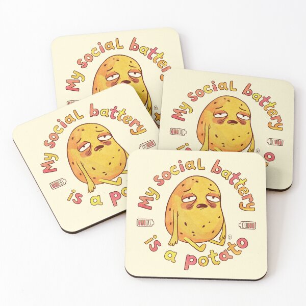 Item preview, My Social Battery is a Potato Relatable Sarcastic Pun designed and sold by Itouchedabee.