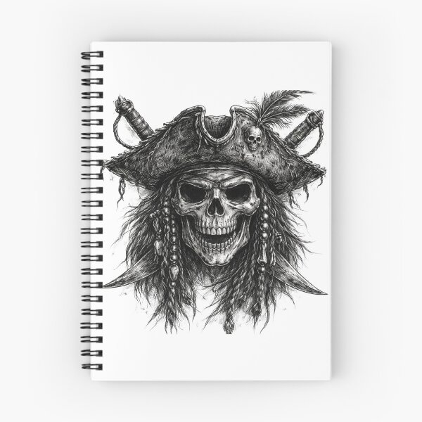Item preview, Pirate Captain Skull – Hand Drawn Pencil Sketch Illustration designed and sold by Mac Sketches.