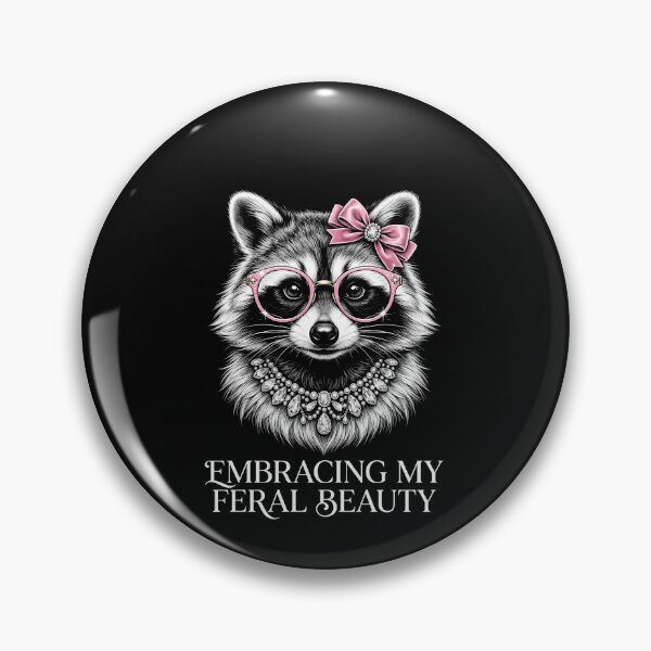 Item preview, Embracing My Feral Beauty Raccoon Lover Wild Animal Women designed and sold by SofenArt.