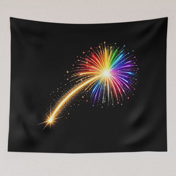 Item preview, MAKE A WISH – STREAKS OF PRIDE ⚡✨ – CORE BURST EDITION - DARK BACKGROUND designed and sold by WheelieGdArt.