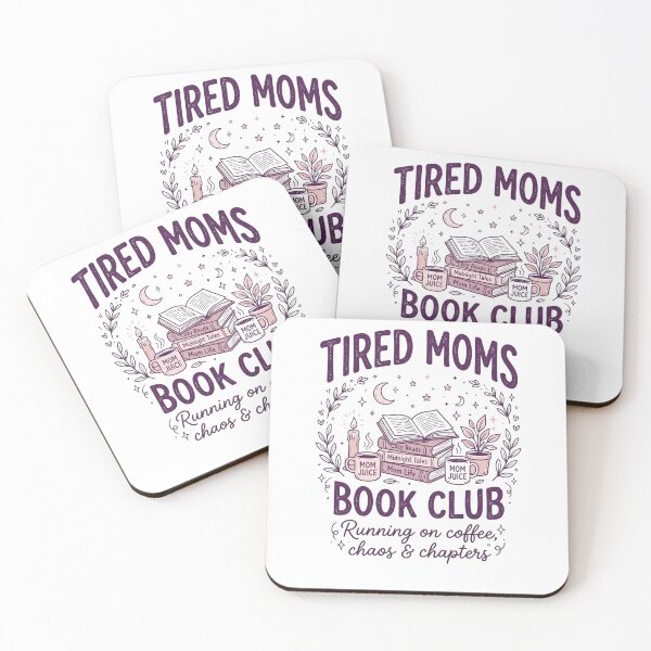 Item preview, Tired Moms Book Club Running On Coffee Chaos & Chapters Motherhood Reader Mom Life designed and sold by SofenArt.