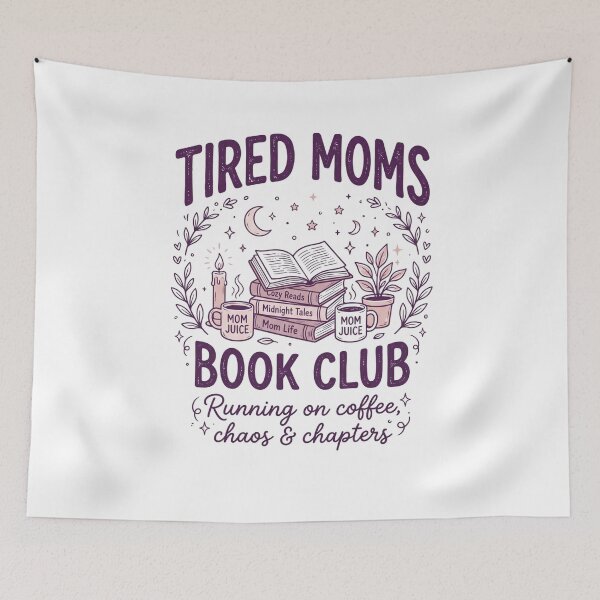 Item preview, Tired Moms Book Club Running On Coffee Chaos & Chapters Motherhood Reader Mom Life designed and sold by SofenArt.