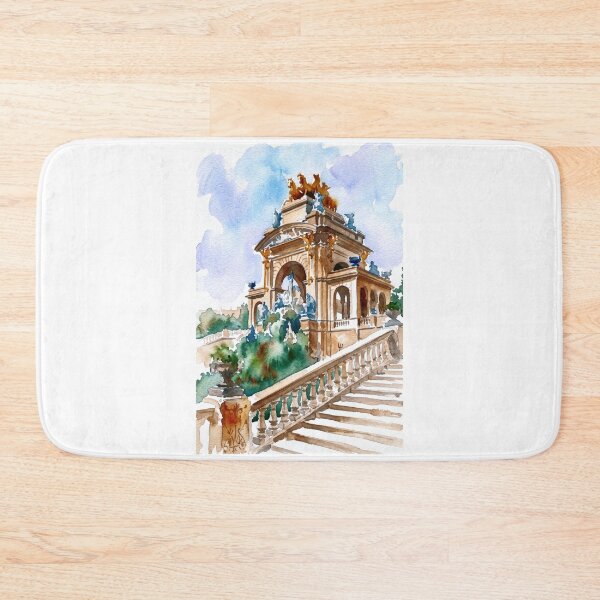 Item preview, Barcelona Watercolor Cascada Monumental Ciutadella designed and sold by caracatita75.