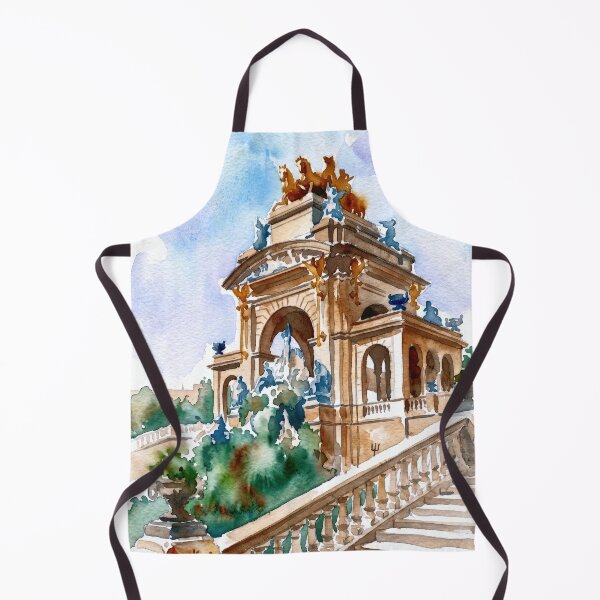 Item preview, Barcelona Watercolor Cascada Monumental Ciutadella designed and sold by caracatita75.