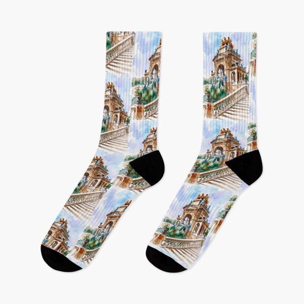 Item preview, Barcelona Watercolor Cascada Monumental Ciutadella designed and sold by caracatita75.