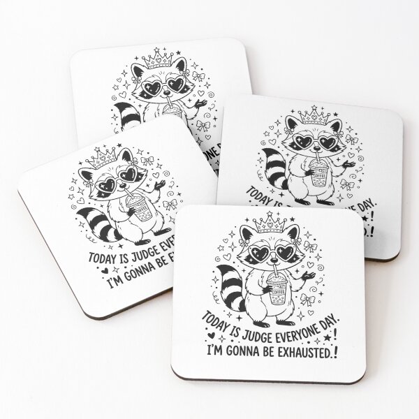 Item preview, Today Is Judge Everyone Day. I'm Gonna Be Exhausted.! Funny Sarcastic Raccoon Lover designed and sold by SofenArt.