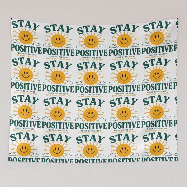 Item preview, Stay Positive Smiley – Good Vibes Only Cute Happy Graphic Tee designed and sold by MWSailingClub.