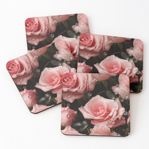 Item preview, Pink roses seamless pattern designed and sold by Leylita Design.