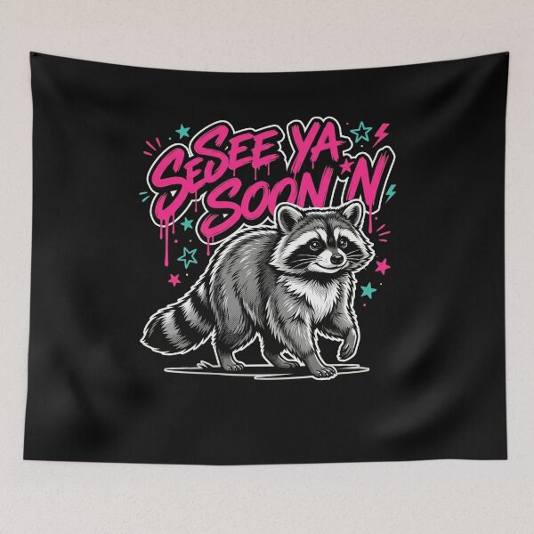 Item preview, See Ya Soon'n Raccoon Wildlife Animal Lover designed and sold by SofenArt.
