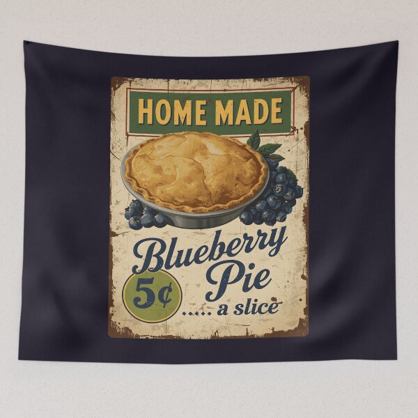 Item preview, Vintage Blueberry Pie Poster designed and sold by GoodOldVintage.