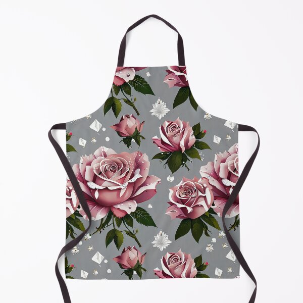 Item preview, Pink roses on gray background seamless pattern designed and sold by Leylita Design.