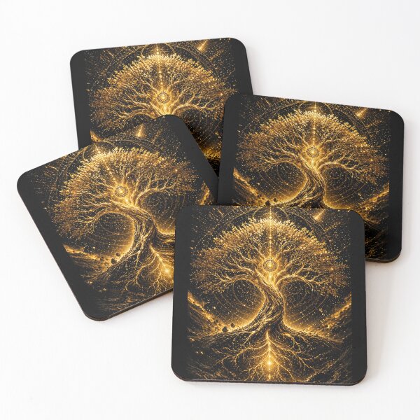 Item preview, Golden Tree of Life – Explosive Cosmic Energy designed and sold by bymandyart.