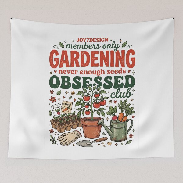 Item preview, Members Only Gardening Never Enough Seeds Obsessed Club Gardener Plant Lover Hobbyist designed and sold by SofenArt.