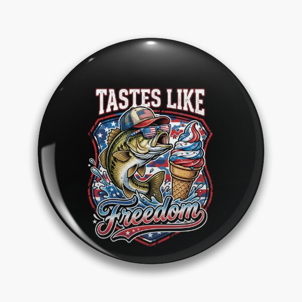Item preview, Tastes Like Freedom American Bass Fishing Fisherman Patriot designed and sold by SofenArt.