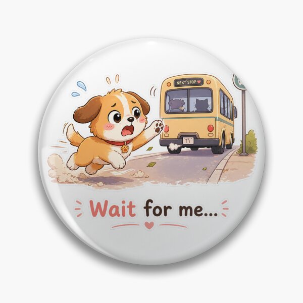 Item preview, Dog Missed Bus Wait For Me Panic Moment designed and sold by Sadia  Jannat.