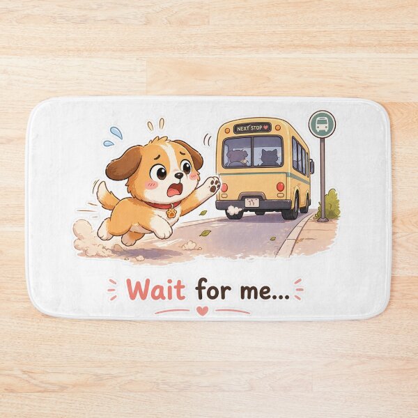 Item preview, Dog Missed Bus Wait For Me Panic Moment designed and sold by Sadia  Jannat.