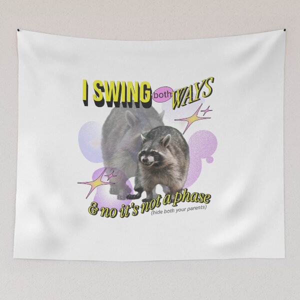 Item preview, Bisexual Raccoon ironic 90s cursed novelty shirt designed and sold by DisgustangCO.