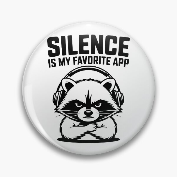 Item preview, Grumpy Raccoon Silence Sticker | Minimalist Trash Panda designed and sold by MavtM.
