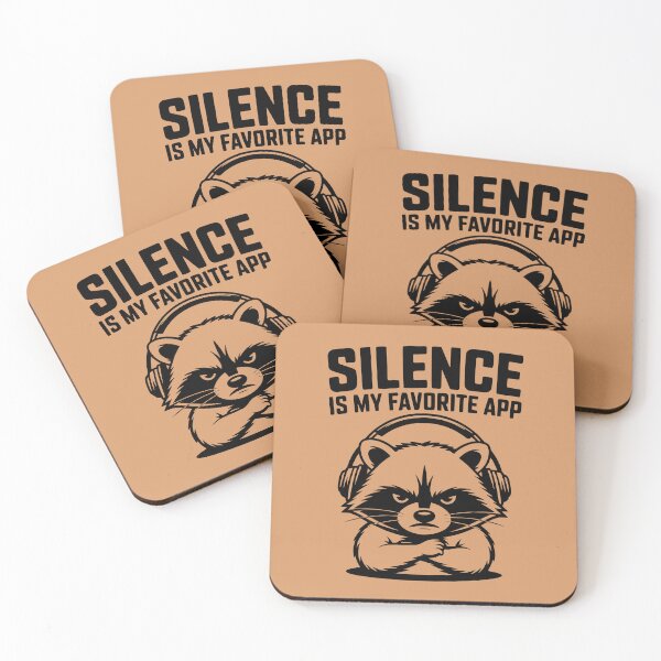 Item preview, Grumpy Raccoon Silence Sticker | Minimalist Trash Panda designed and sold by MavtM.
