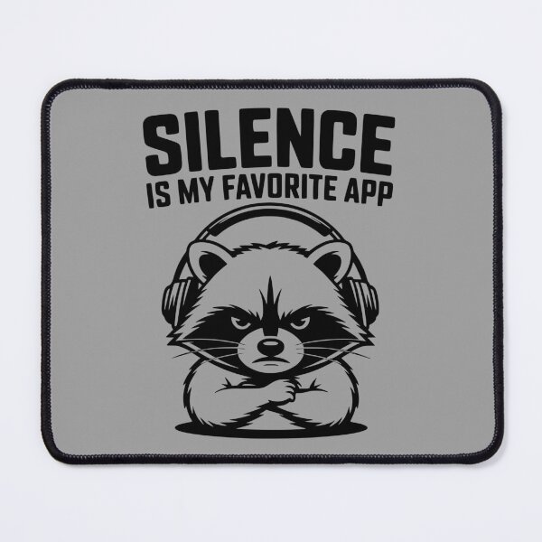 Item preview, Grumpy Raccoon Silence Sticker | Minimalist Trash Panda designed and sold by MavtM.