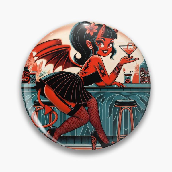Item preview, Tiki Temptation: Retro Devil Girl Pin-Up Lowbrow Art designed and sold by Montana Slim.