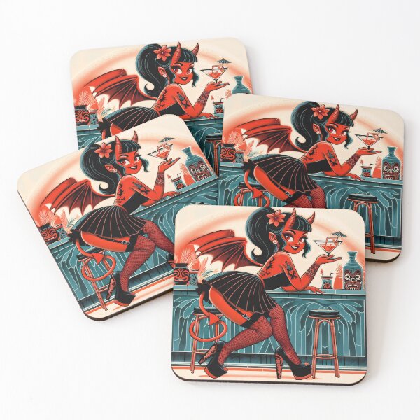 Item preview, Tiki Temptation: Retro Devil Girl Pin-Up Lowbrow Art designed and sold by Montana Slim.