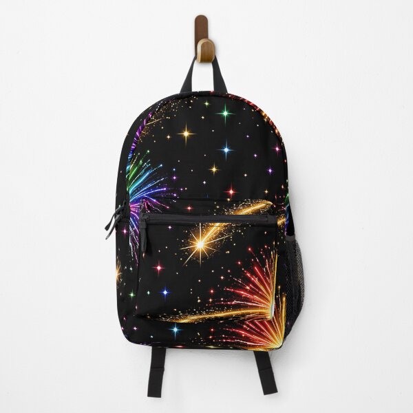 Item preview, MAKE A WISH – STREAKS OF PRIDE ⚡✨ – CORE BURST EDITION - DARK BACKGROUND - PATTERNED designed and sold by WheelieGdArt.