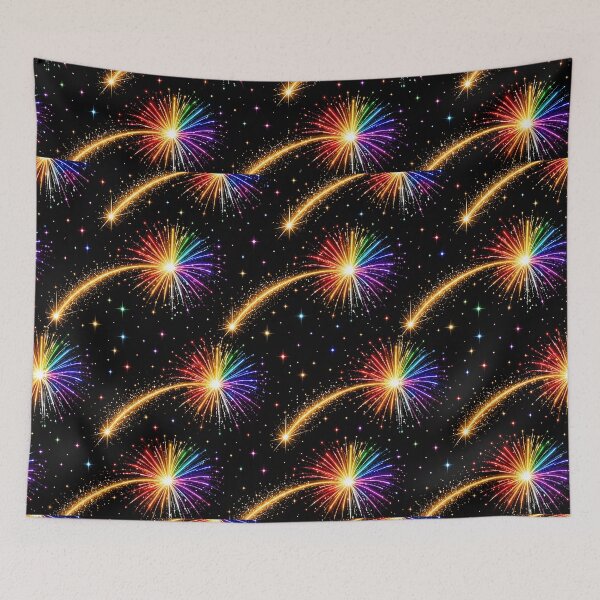 Item preview, MAKE A WISH – STREAKS OF PRIDE ⚡✨ – CORE BURST EDITION - DARK BACKGROUND - PATTERNED designed and sold by WheelieGdArt.