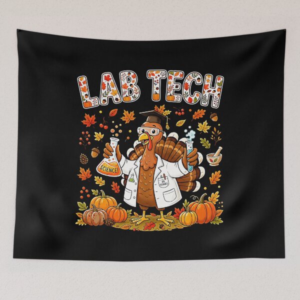 Item preview, Lab Tech Turkey Dr Gobble Funny Thanksgiving Science Fall Autumn designed and sold by graphixpolash.
