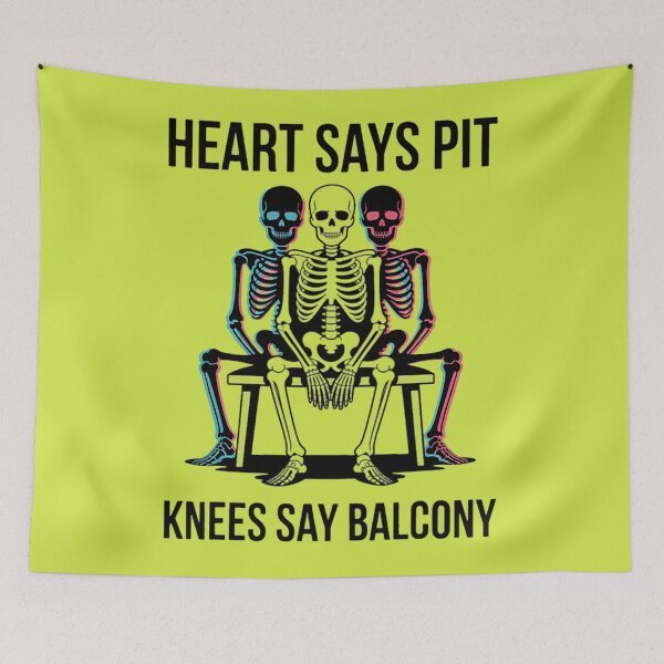 Item preview, Funny Heart Says Pit Knees Say Balcony designed and sold by ona2fepan.