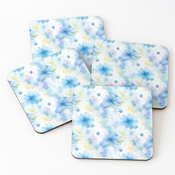 Item preview, Light blue  flowers pattern designed and sold by Baart72.
