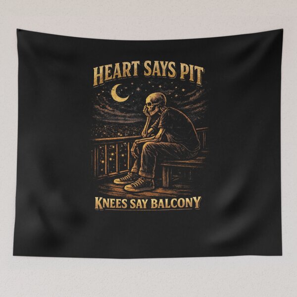 Item preview, Funny Heart Says Pit Knees Say Balcony designed and sold by ona2fepan.