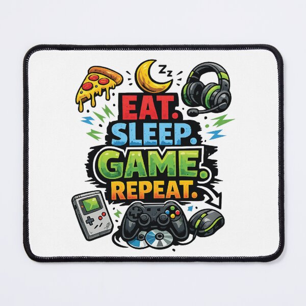 Item preview, Eat sleep game repeat designed and sold by JudithStepanow.