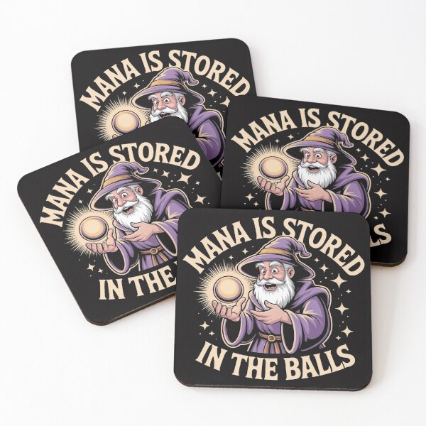 Item preview, Mana is Stored in The Balls Funny Fantasy RPG Wizard Gamer Humor T-Shirt designed and sold by SaltyBonesClub.