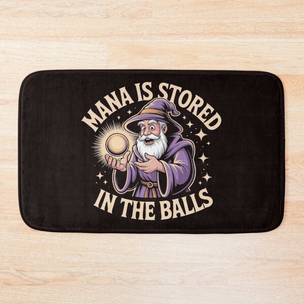 Item preview, Mana is Stored in The Balls Funny Fantasy RPG Wizard Gamer Humor T-Shirt designed and sold by SaltyBonesClub.