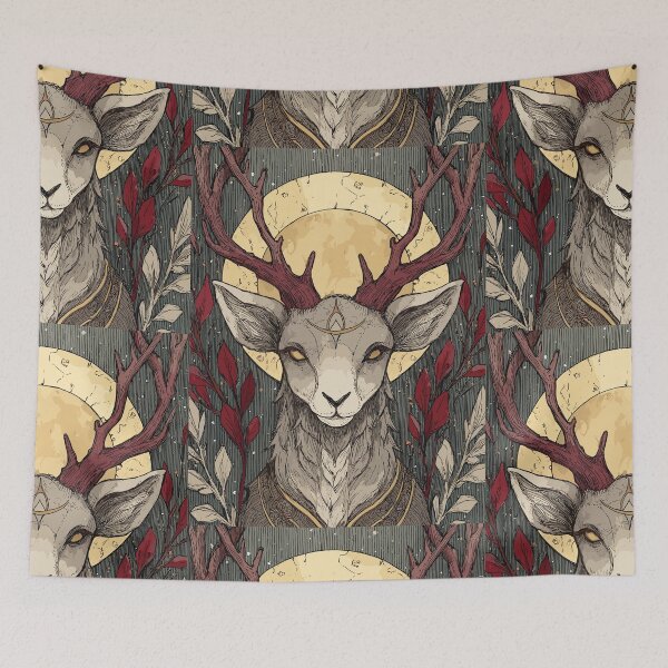 Item preview, Pagan Antlered Deer Deity - Paganism designed and sold by bapupa.