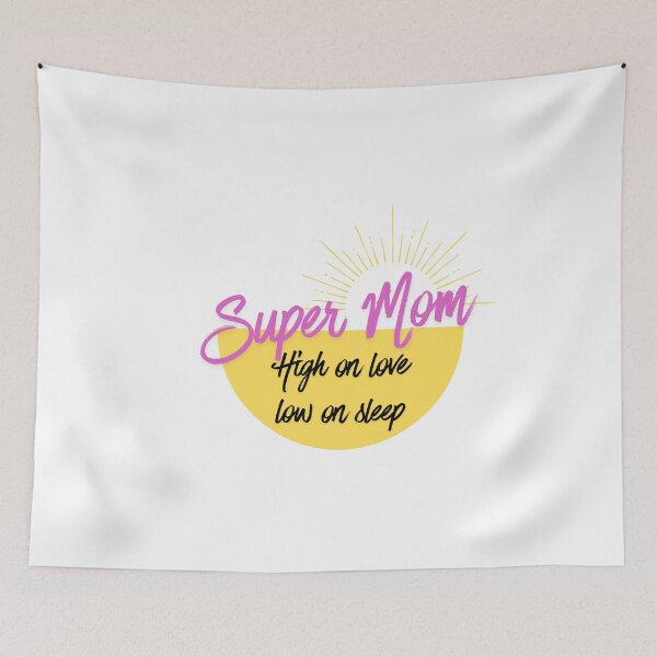 Item preview, Super Mom Sun Ray Illustration High On Love designed and sold by Atlasoloji.