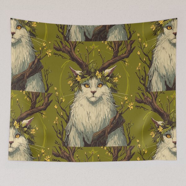 Item preview, Sacred Horned Cat Spirit - Paganism designed and sold by bapupa.
