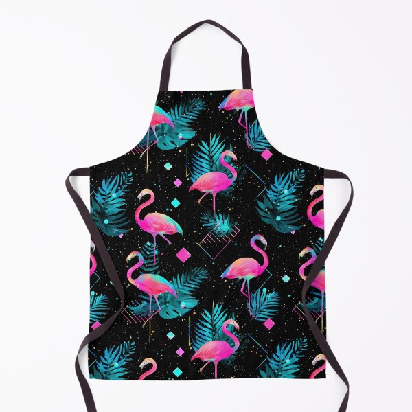 Item preview, Retro 80s and 90s aesthetic - Miami Neon Flamingo Pattern designed and sold by AeonAcademy.