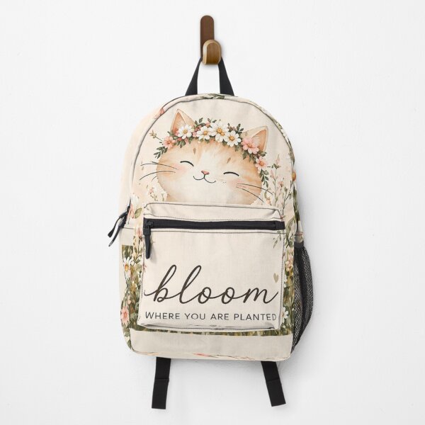 Item preview, Floral Cat Shower Curtain Aesthetic Bloom Where You Are Planted Botanical Decor designed and sold by IconicDesignsXd.