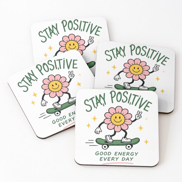 Item preview, Stay Positive Neon Flower Skater – Good Energy Everyday  designed and sold by MWSailingClub.