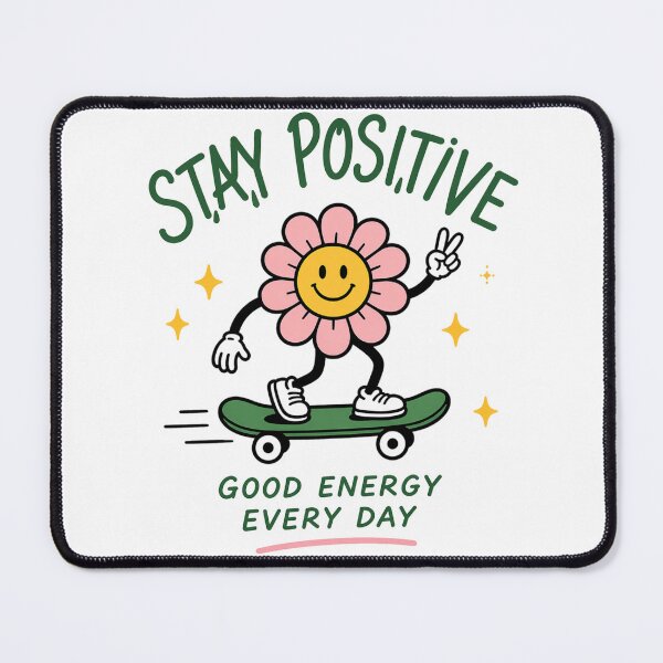 Item preview, Stay Positive Neon Flower Skater – Good Energy Everyday  designed and sold by MWSailingClub.